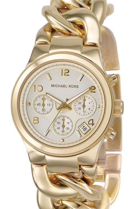 michael kors chain bracelet chronograph watch